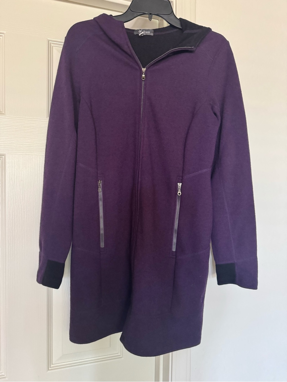 Ibex: Women's Pez Long Sweater Merino Wool Size Medium With Zipper Pockets